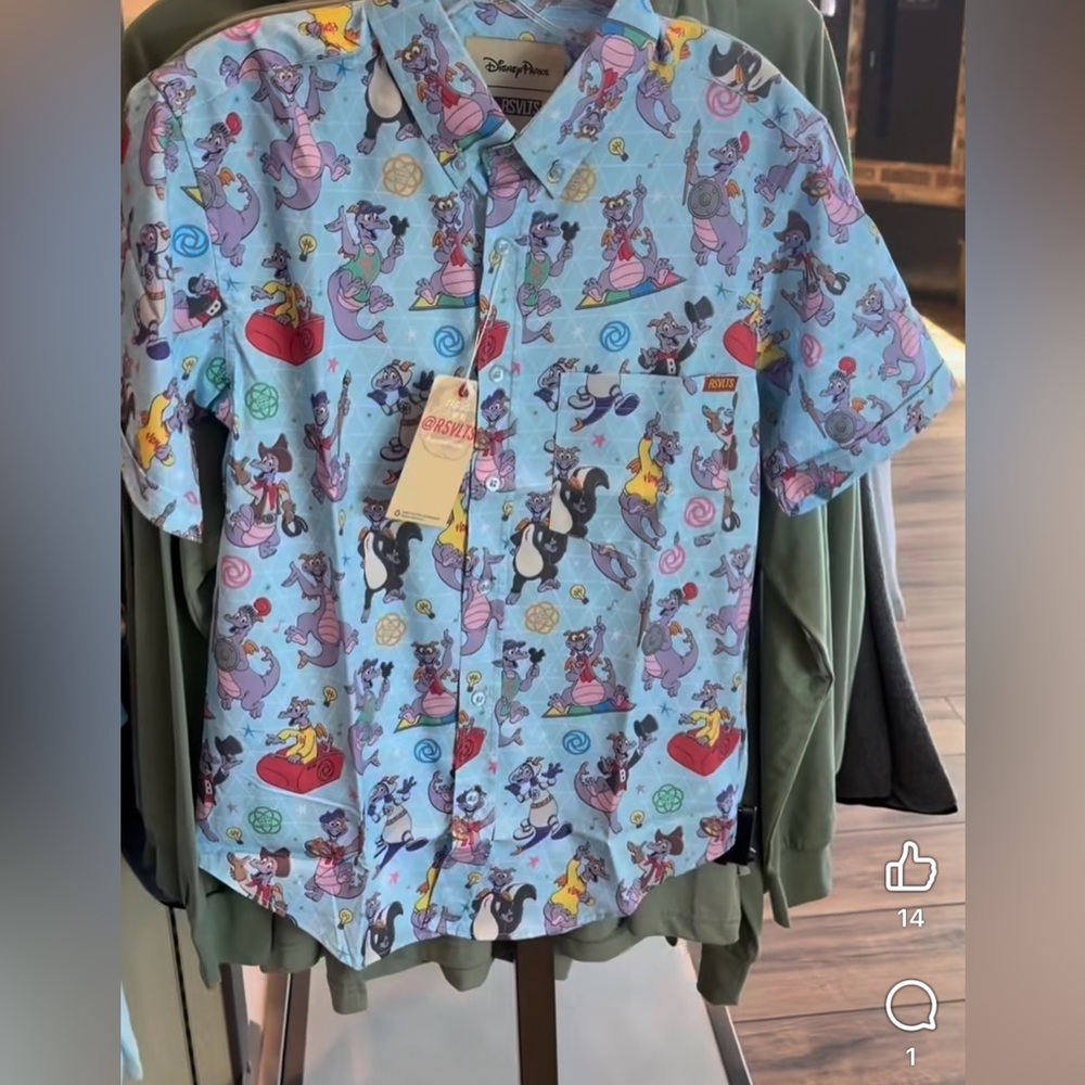 Disney Figment RSVLTS Button up shirt WDW parks 2026